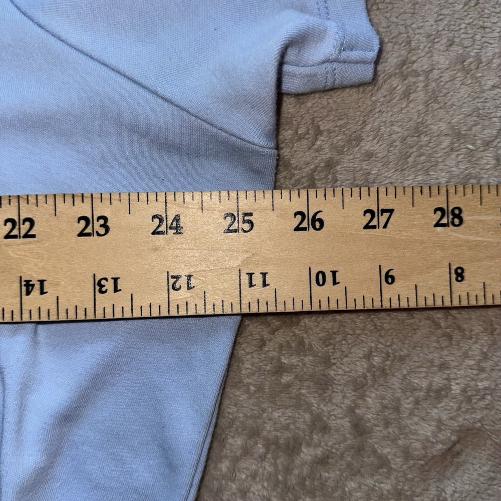 Quacker Factory Plus Powder Blue Swarovski Details Key Lock Neck Top Tee 1X QVC - Picture 6 of 8